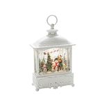 Konstsmide LED Snow Globe Lantern Snowman Family Scene Reindeers and Sleigh/Water Filled/Christmas Decorations Indoor Use (IP20) / Battery Operated: 3xC 1.5V (excl.) / Christmas Lantern 1 LED