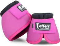 Jeffers Equine Ballistic Bell Boots - Purple & Pink, Medium | Shock Absorbing Hoof Protection for Horses | Secure Double Hook & Loop Closure, Perfect for Travel, Training, & Equestrian Riding