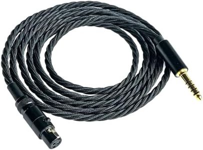 Fezzlo K702 Upgrade Balanced Cable,4-Strand Soft Cotton Yarn Cover AUX Cord Compatible with AKG Q701 K712 K240S Pioneer HDJ-2000 DT 990 Pro X Headphones for Musician Audiophile 4.9ft 4.4mm