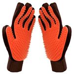 Raw Paws 259 Soft Tip Pet Grooming Gloves for Dogs & Cats (Pair) - Cat Deshedding Glove - Cat Gloves for Grooming - Horse Grooming Gloves - Dog Mitts for Grooming - Dog Deshedding Glove