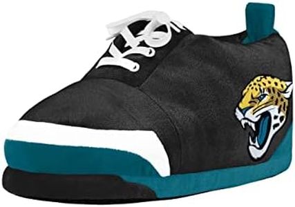 FOCO Men's NFL Team Logo Plush Oversized Sneaker Slippers