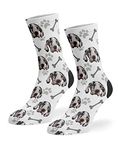 Super Socks Personalised Dog Socks | Your Dog Socks | Add Your Dogs Face On Socks | Upload A Photo Of Your Dog | Create Your Own Photo Socks | Personalised Dog Gifts | Dog Lover Gifts