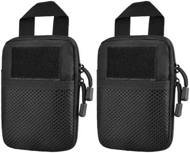 TRIWONDER Molle Medical Pouch Tactical Waist Bag Admin Pouch Rip-Away IFAK First Aid Pouch EMT EDC Utility Pack (04 Black - 2 Pack)