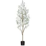 CROSOFMI Artificial Plants Indoor 150 cm Tall Faux Eucalyptus Tree Large Fake Plants for Modern House Living Room Office Outdoor Decoration (1 Pack)