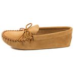 Minnetonka Men's 701 Leather Laced Softsole Moccasin, Tan, 9 M US