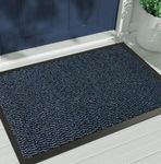 Non Slip Bath Mat – Thin Rubber Back Bath mats for Bathroom –Durable Kitchen And Bathroom Rugs, Super Water Absorbent Quick dry, Washable Toilet Mat for Bath (Blue, 40cm x 60cm)