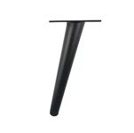 Fascination FASINATION Sofa Legs Sofa Furniture PVD Glossy Finish Cone Shape Design Sofa Leg Set of 4, 4 Inch,Black