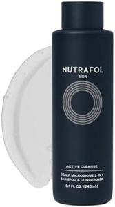 Nutrafol 2-in-1 Shampoo and Conditioner for Men with Thinning Hair, Hydrates, Boosts Visible Volume, Unclogs Follicles, Microbiome-Friendly, 8.1 Fl Oz