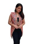 Sclout Navratri Special Tradiotional Pure Cotton Embroidered Waist Coat Ethnic Kutchi Koti Jacket For Women