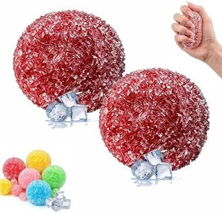 2PCS Crunchy Squishy Stress Balls, 2026 New Cooling Ice Squishies Skin Fidget Sensory Squeeze Ball, Non-Sticky Slow Rising Satisfying Squishy for Desk Display Stress Relief(Red)