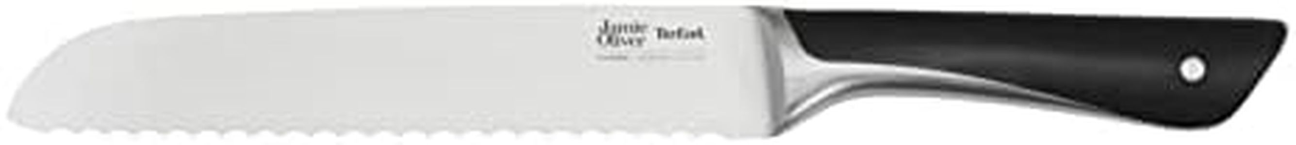 Tefal Jamie Oliver Bread Knife, 20cm, German Stainless Steel K2670355, Black