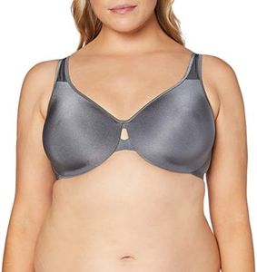 Lilyette by Bali Women's Plunge Into Comfort Keyhole Minimizer Bra, Silver Lining, 40DD