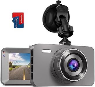 WeBeqer Caméra Embarquée Voiture 1080P FHD,3" Caméra de Voiture Grand Angle de 176°,Dashcam Voiture avec Carte SD 64G,Vision Nocturne IR,Enregistrement en Boucle,24H Mode Parking,G-Capteur,WDR