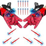 Spider Web Shooter 2 Pack, Super Hero Spider Web Shooter for Kids,Spider Costume Kids Wrist Launcher Spider Web Shooter Glove Toys Funny Spider Glove Gift for Kids Boys Girls Costume Cosplay Gift