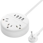 Flat Plug Power Strip with USB, NTO