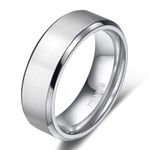 TIGRADE Titanium Rings 4MM 6MM 8MM 10MM Wedding Band in Comfort Fit Matte for Men Women, Silver 8MM, Size 10