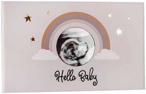 MBHB Ultrasound & Pregnancy Photo Album, 5x7" Picture Album Holds 100 Baby Memories, Perfect Keepsake Scrapbook, Durable Large Design Pictures, Ideal Baby Albums Scrap Book for Photos, Gray