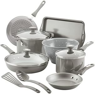 Rachael Ray Nonstick Cookware Set, 12 Piece - Gray