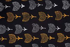 Ravaiyaa - Attitude is everything Hand Block Floral Printed Fabric Home Furnishing Craft Fabric Cotton Voile Running Dress Craft Making Fabric (Black) (3 Meter)