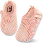 Toddler Boys Girls Cute Aqua Water Shoes Lightweight Walking Sneakers for Beach Sandals Swimming Water Sports Mesh LightOrange 2-2.5 Years Toddler