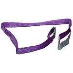 1PCS 1-2 Ton 1-4 m Sling Lifting Strap Flat Woven Polyester Sling for Lifting a Merchandise or Vehicle, Webbing Lifting Sling Strap Strop (1T 1M, Purple)