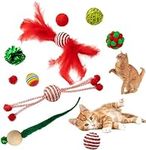 ENERKEEN 10 Pack Christmas Cat Toys