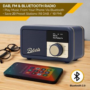 Roberts Revival PETITE2 Digital Radio – Midnight Blue
