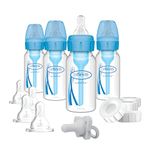 Dr. Brown's Options+ Slow Flow Preemie and Newborn Anti-Colic Bottle Set with 4oz Bottles and HappyPaci - Blue