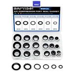 Daptemn 85PCS A/C Compressor Bonded Seal Washers Assortment Kit, 6 Sizes Air Conditioning Compressor Port Gasket Repairs Universal Automotive Self-Centered Washers (ID: 8mm-17.5mm)