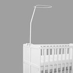 Oval Shape Canopy/Drape/Mosquito Net Holder Fits Cots and Cot Beds 150 cm White (Universal Cot Clamp Holder)