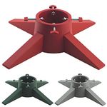 GMUK Home & Garden Products Modern Christmas Tree Stand/Base Holder With Reservoir - Latest Extra Sturdy Design & Assembled In Minute (Red)