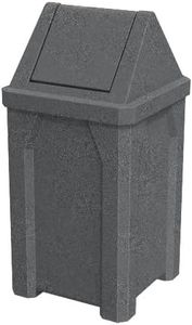 Sturdy Essentials Commercial Trash Can Swing Top Lid - Outdoor Garbage Can
