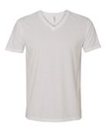 Next Level Apparel 6440 Mens Fitted Sueded V-Neck Tee - White, Large