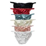 Panasilk Women's Silk String Bikini 6 Pairs in One Economic Pack (L, Multicolor)