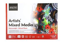 BRUSTRO Artists Mixed Media Glued Paper Pad 250 GSM A3-20 Sheets