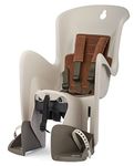 POLISPORT 8632200020 - BILBY MAXI CFS rear seat for bicycles with 26'' to 29'' wheels suitable for children from 9 to 22 kg with anchoring on the luggage carrier and color Cream/Brown