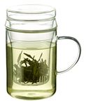 Glass Tea Infuser Mug/Cup with Lid 350ml - Chiswick Tea Co