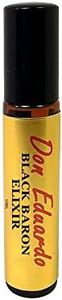 Don Eduardo Black Baron Elixir Attractant Roll-on Parfum for Men and Women, a Unisex Seductive Perfume Blend in a 7 mL Amber Glass Roller Bottle