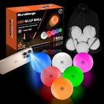 DURARANGE GlowShift Glow in The Dark Golf Balls – 7-Color Selectable LED Golf Ball, Light-Activated, Ultra Bright 3-LED Design – Novelty Night Golfing Accessories for Backyard & Club Play, 6 Pack