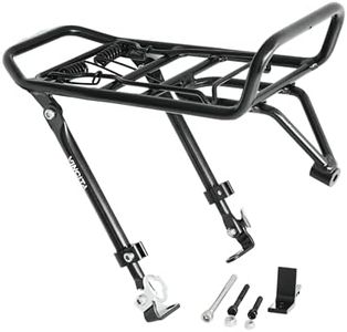 Vincita Front Rack for Bicycle - Cargo Rack for 16"-28" Wheels - Spring Clamp & Bungee Hook Anchor - 22 Lb Load Capacity - Ideal for Road, City, Hybrid Bikes & Ebikes.