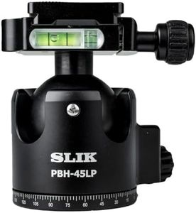 SLIK PBH-45LP Arca Compatible Professional Ball Head (618-831) Supports 44lbs, Arca Quick Release, Independent Friction Control and Pan Knob, Compatible with Most Tripods
