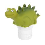 Housolution 10-inch Floating Chlorine Dispenser, Large Capacity-Fits 3" Chlorine Tablets, Adjustable Release Chlorine Tablet Floater for Indoor & Outdoor Swimming Pool Spa Hot Tub - Green Dinosaur