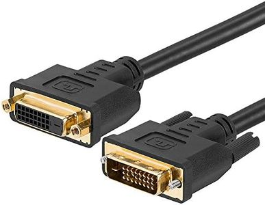 Cmple - Dual Link DVI-D Extension Cable DVI Cord Extender HDTV Male to Female Monitor Cable -10 Feet
