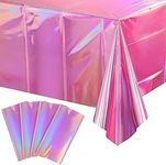 4 Pack Iridescent Pink Plastic Tabl