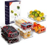 ClearSpace Plastic Pantry Organization and Storage Bins – Perfect for Kitchen/Fridge/ Refrigerator/Cabinet Organizers - 6 Pack