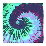 CTM Bright Tie Dye Print Bandana, Surge