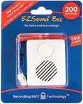 EZSound Box - 10 inch Extension Play Button for Stuffed Animals, Craft Projects, School Presentations, Hobbies, Personalized Items, Model Trains, etc - 200 Seconds - Rerecordable Thru Audio Port