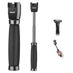 NEEWER 12"/30cm Telescoping Interview Mic Handle for Wireless Go, Lavalier Video Microphone Handheld Adapter with Cold Shoes Compatible with RODE Wireless Go II DJI Mic NEEWER CM22, MS004