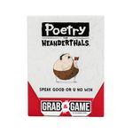 Exploding Kittens Presents Poetry for Neanderthals Grab & Game - Pocket Size Camping Games for Adults, Card Games for Families, Ages 7+, 60 Cards, 200+ Words, Single-Syllable Guessing Outdoor Games