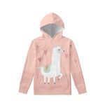 WELLFLYHOM Cute Alpaca Girls Hoodies Size 11 12 13 with Long Sleeve Pullover Sweatshirts Hoodie with Designs Funny Teens Little Kids Activewear Jumper Soft Casual Sport Tops (Pink, Large), Pink